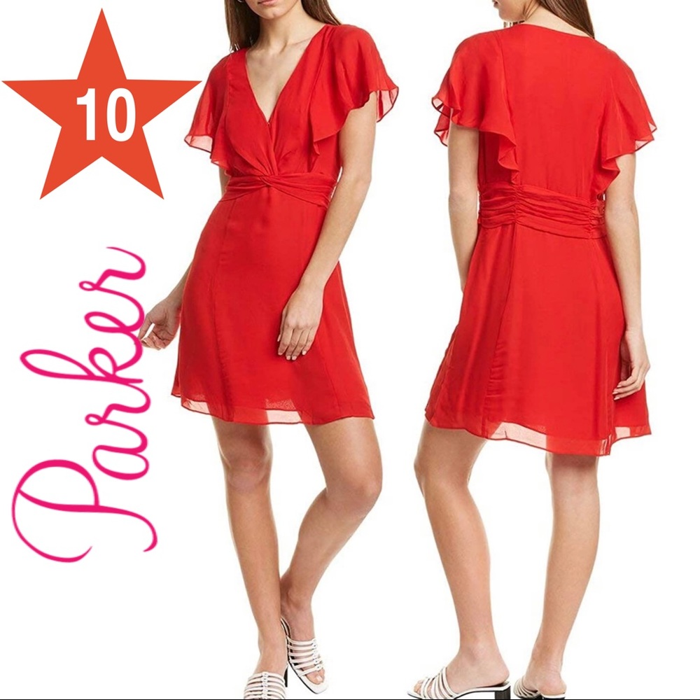 PARKER dress Red in size 10 NWT - Picture 8 of 8